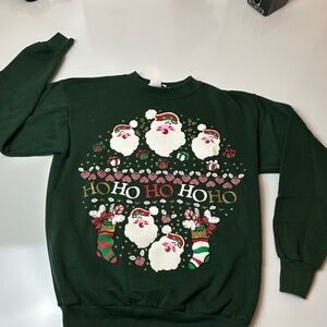 Vintage MBC Santa puffy paint Sweatshirt